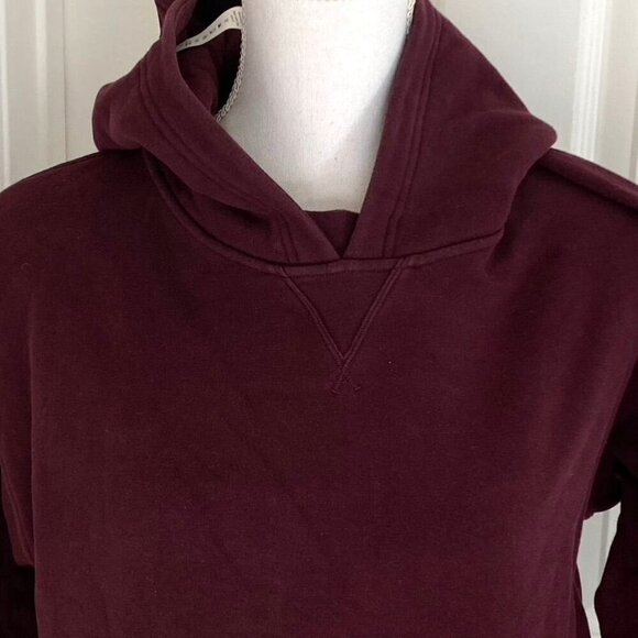 Lululemon All Yours Hoodie Cassis Burgundy Kangaroo Media Pocket Relaxed Size 8 - Picture 3 of 6